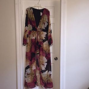 Long Floral Romper Dress